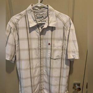Quicksilver Mens Short Sleeve Button Down Shirt L